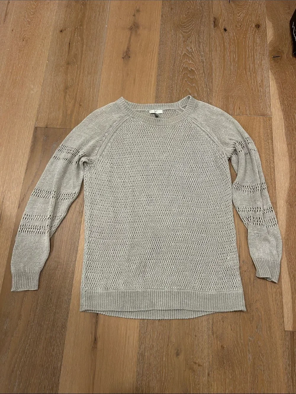 Joie Beige Linen Sweater, Size Large